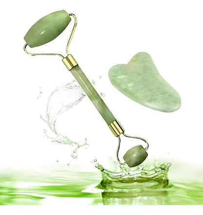 Set de Jade Natural para Drenaje Linfático y Cuidado Facial💎🌿