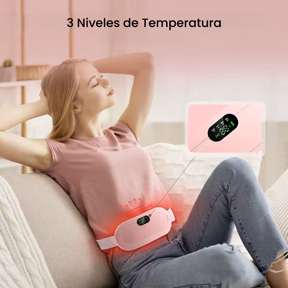 Cinturón Térmico Pro-Alivio: Masaje y Calor para Cólicos Menstruales🌸✨