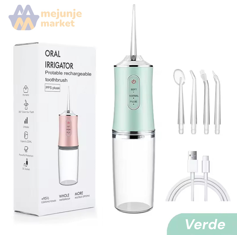 🦷 Irrigador Bucal Inalámbrico Pro: Sonrisa Impecable en 60 Segundos 🚀