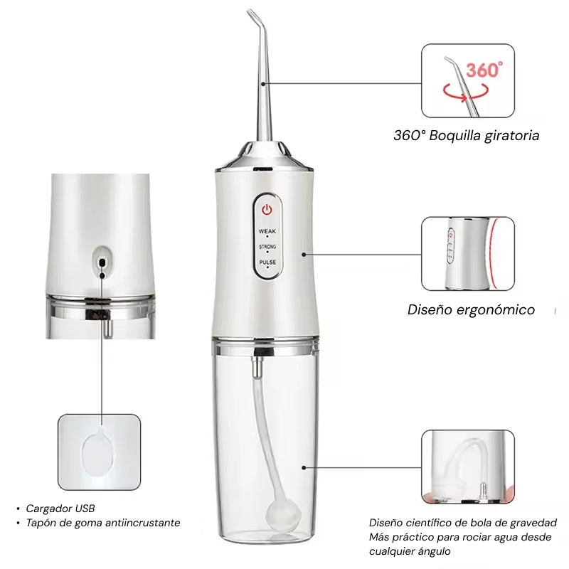 🦷 Irrigador Bucal Inalámbrico Pro: Sonrisa Impecable en 60 Segundos 🚀